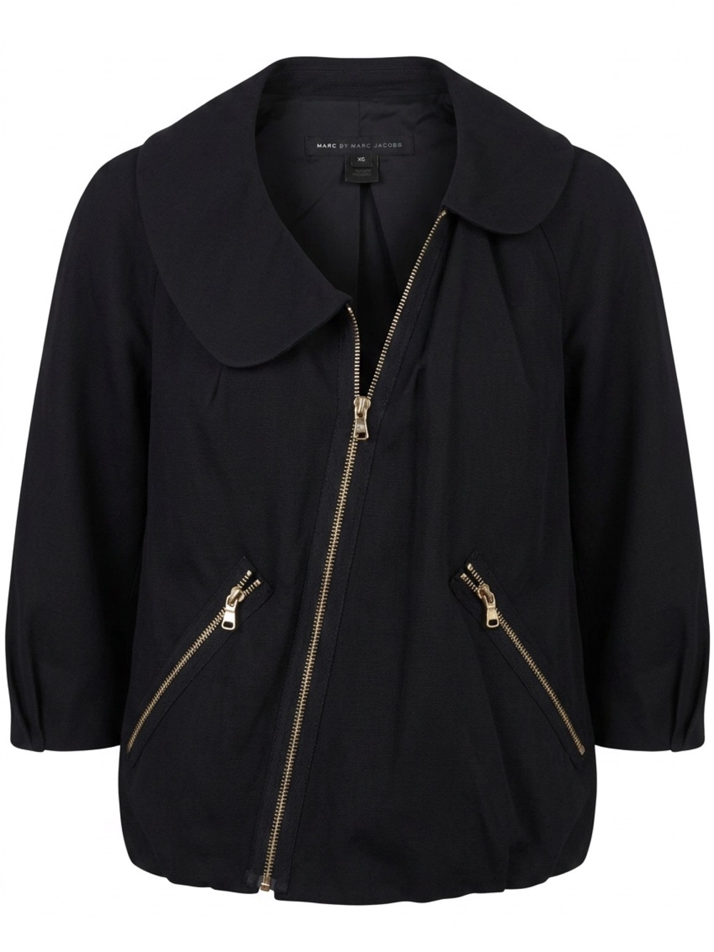 Marc by Marc Jacobs Black Asymmetric Zip Utility Jacket